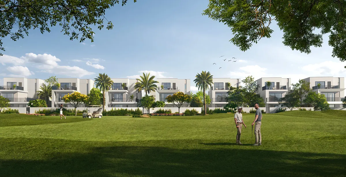 Contemporary Golf Lane Villas across open green spaces